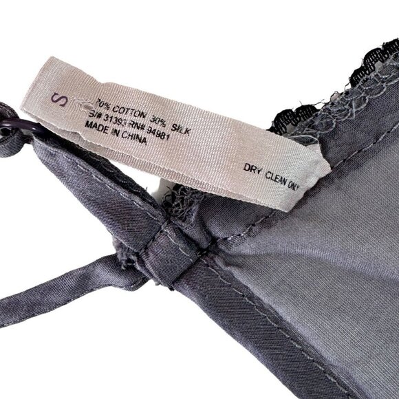 Sophie & Me Sexy Romper Teddy Sz.S Grey Adjustable Black Lace Trim Y2K 90s - Picture 9 of 10